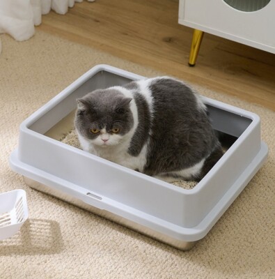 Katzentoilette aus Edelstahl leicht zu reinigen
