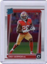 2021 Panini Donruss Optic Rated Rookie Trey Sermon RC #224 49ers Rookie