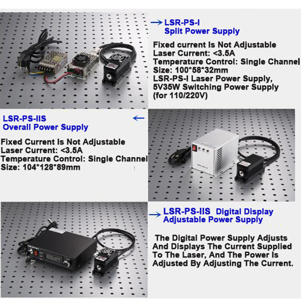 Module Laser Bleu 440nm 1W Avec Fibre Optique Et Alimentation - Neuf - Marque Q-BAIHE
