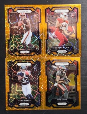 2023 Prizm Football ORANGE LAZER PRIZMS 251-400 You Pick - 2 Card Minimum