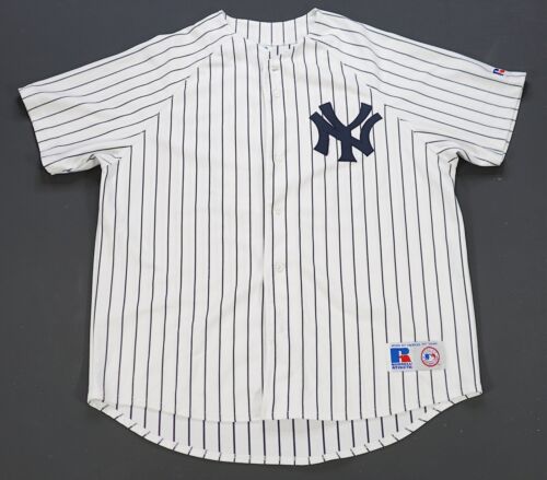 Rare Vintage RUSSELL Alex Rodriguez New York Yankees Pinstriped Jersey 2000s XL