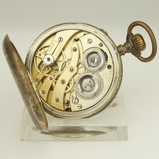 Rare Antique Silver Pocket Watch Men's no fusee duplex chronometer repeater RAR