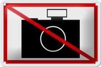 Blechschild Hinweis 18X12 Cm Fotografieren Verboten Metall Deko Schild Tin Sign