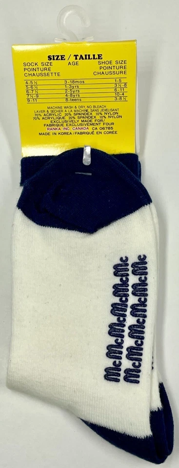 Calcetines McKids Ronald McDonald Vintage - Nuevos con etiquetas Buen estado Foto 2 de 4