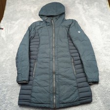 Kuhl Spyfire Parka Jacket Womens Small Sagebrush Green Waxed Down Puffer Coat