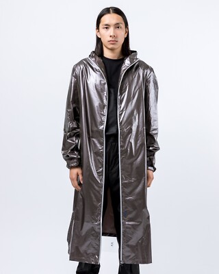 OAKLEY BY SAMUEL ROSS Men's Metallic Bronze Long Coat Retail OAKLEY BY SAMUEL ROSS Men's Metallic Bronze Long Coat Retail