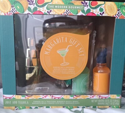 Margarita Gift Set With Glass, Salt, And Mixers