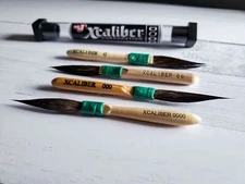 X-Caliber Pinstriping Paint Brush Sizes #0000, #000, 00,#0 OR Set of Four