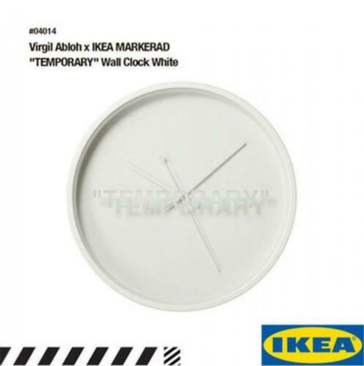 Virgil Abloh X IKEA MARKERAD Temporary Wall clock white from Virgil Abloh X IKEA MARKERAD Temporary Wall clock white from