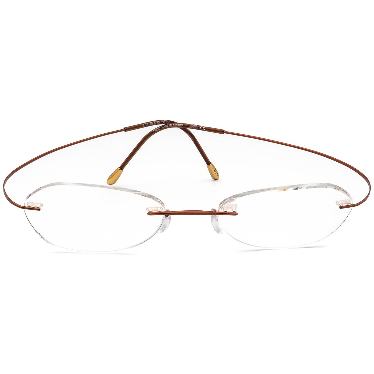 SILHOUETTE FRAMES EYEGLASSES 7719 40 6054 BROWN Silhouette 7719 40 6054 Titanium Brown Rimless Eyeglasses  main image 3