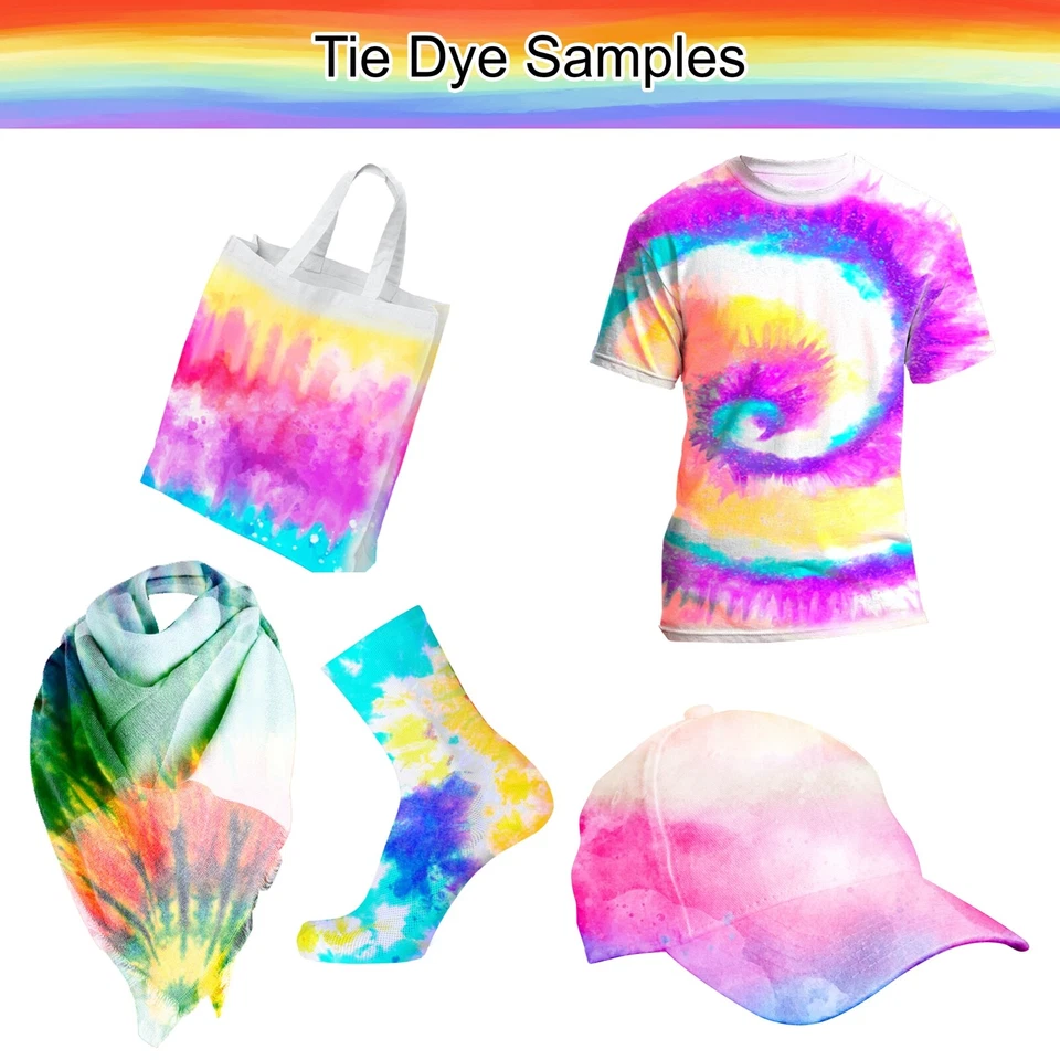 Tie Dye Kit Set of 18 Colours Ink Tie-Dye Kits for Dyeing Fabric Clothes 180pc - Image 4 of 4