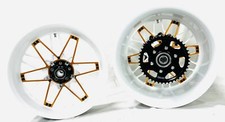 HAYABUSA 330 WHITE & CUSTOM GOLD "ATOMIC" WHEELS 99-07 SUZUKI HAYABUSA