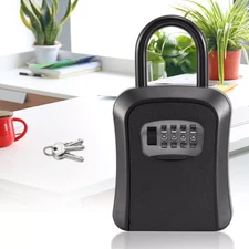 4 Digit Key Safe Lock Box Combination Wall Mount Security Storage Case Organizer