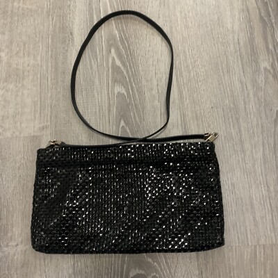 バッグ WHITIN & Davis. Bag Whiting & Davis Mesh Bag With Rhinestone Clasp Gold Tone