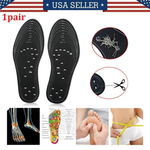 1Pair Magnetic Shoe Insoles Foot Massage Health Medical Therapy Shoe Pads Unisex