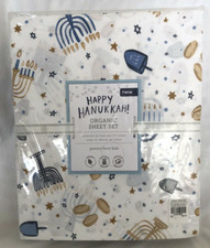 Pottery Barn Kids Hanukkah Organic Sheet Set TWIN NWT