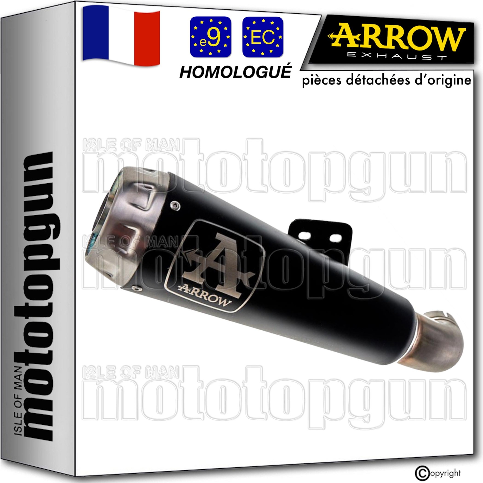 Silencieux Arrow Pro-Race noir homologué pour moto Suzuki Katana 1000