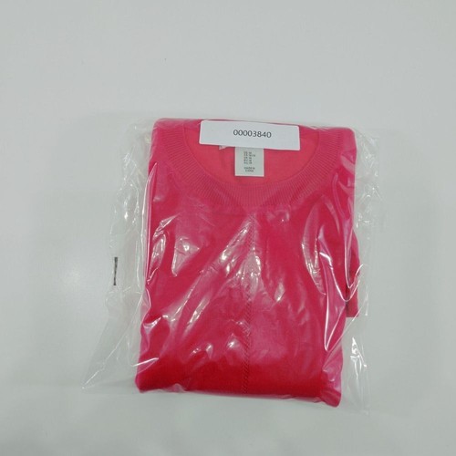 Oversized Red Crewneck Sweater Size M Long Sleeve Curved Hem Pullover - Picture 9 of 9