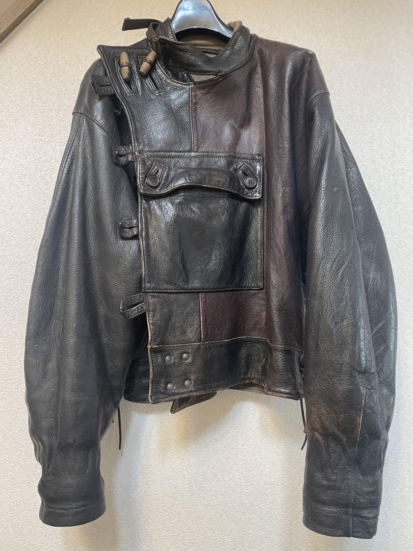 40s] Swedish military motorcycle jacket leather size XL | eBay