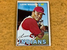 W8-6 BASEBALL CARD - LEON WAGNER - CLEVELAND INDIANS - 1967 TOPPS CARD #360