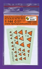 1/144 Decals: WW2 Dutch AF Neutral  Various Sizes #DMK14468: MARK1