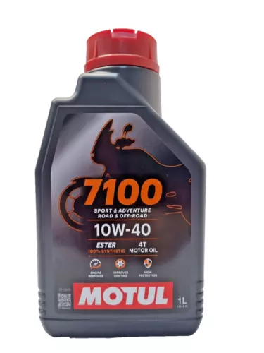 Motul 7100 4T 10W-40 Motorcycle Engine Oil Fully Synthetic 10W40 1 L Litre