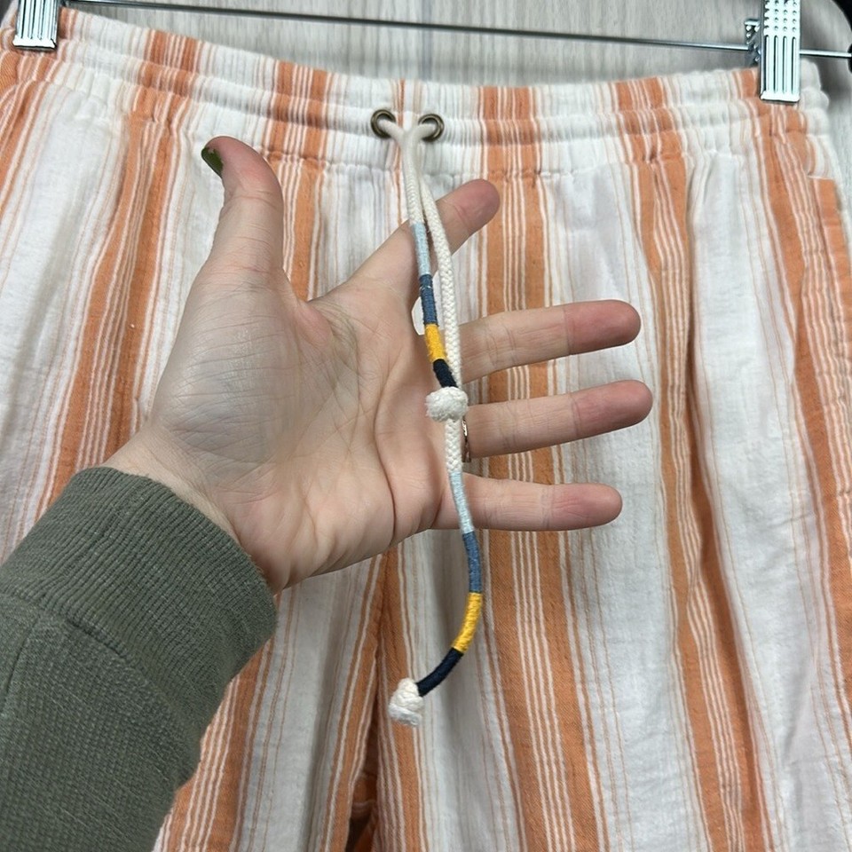 FAHERTY Womens Pants Small Cotton Topanga Clementine Serape Raw Hem