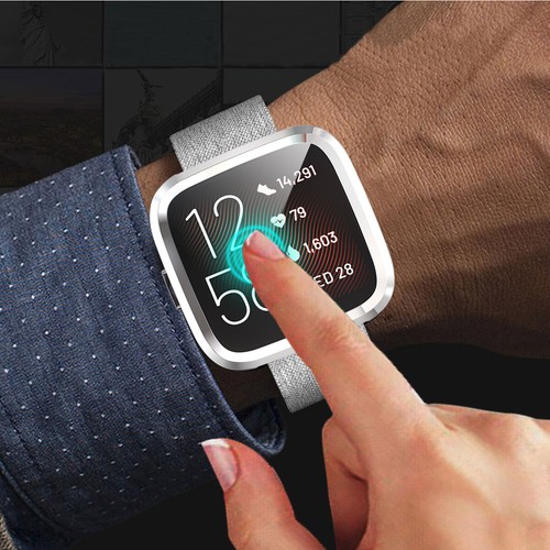 Für Fitbit Versa 2 Etui Abdeckung Stoßstange Schale + Displayschutzfolie Hartglas - Bild 23 von 48