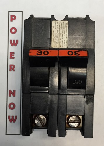Federal Pacific FPE Stab-Lok Breaker 2 Pole 30 Amp 240V Thick - Ships Today