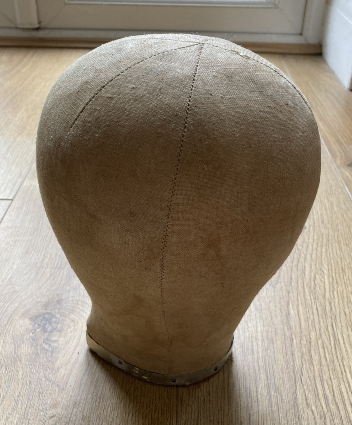 Vintage Millinery Canvas Cloth Mannequin Head Wig Hat Block, 20.75" approx. 3