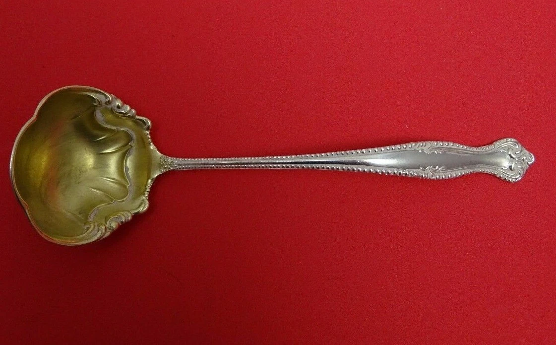 Canterbury by Towle Sterling Silver Sauce Ladle Gold Washed 6" Serving