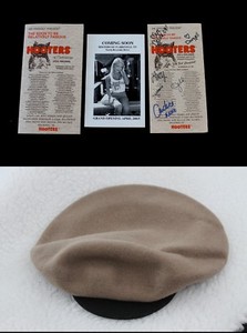 4 = 2 Hooters Uniform Menu 1 Signed Fort Campbell Beret Flyer FEW MADE VIP STAFF