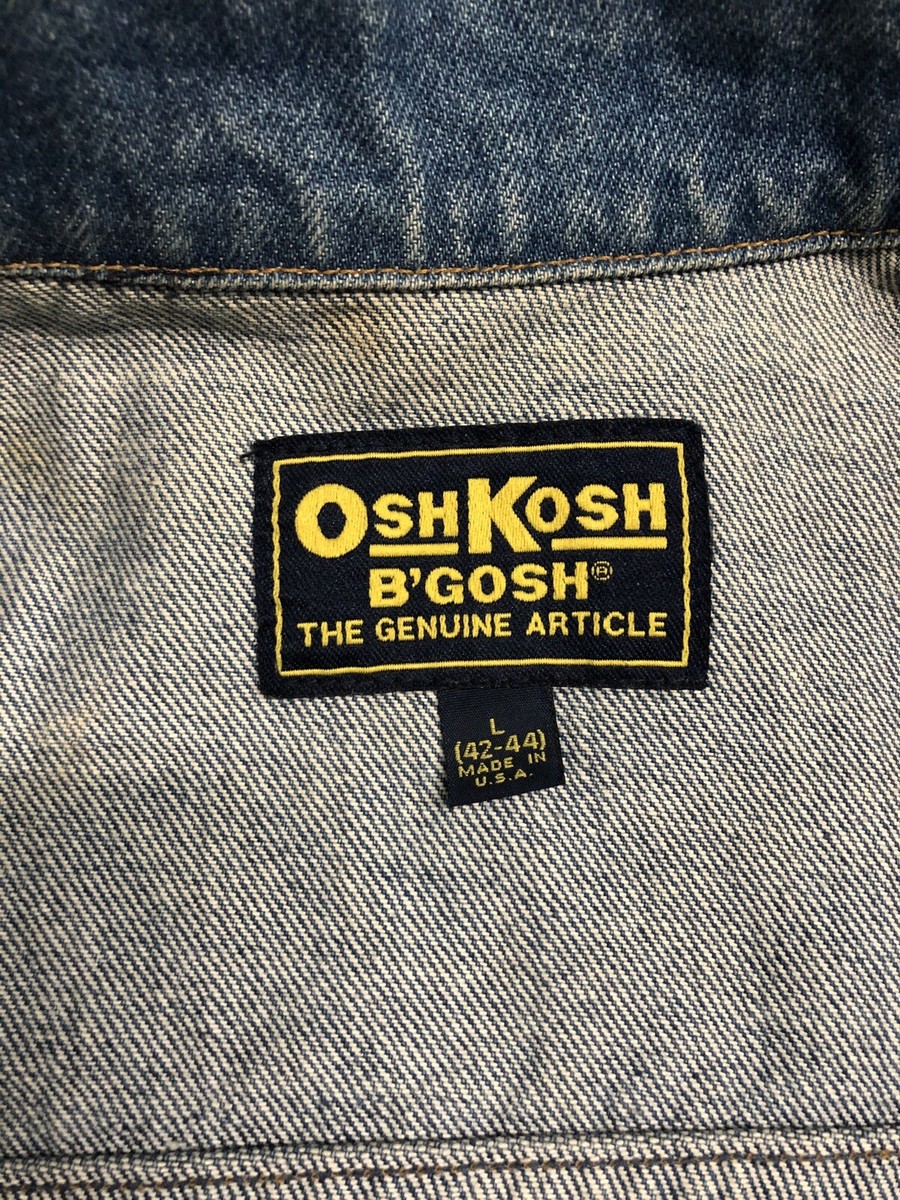 Vintage 80's OshKosh B'Gosh Denim Button Jacket Men's Large Made