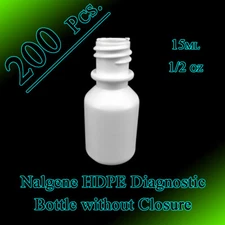 200pcs 15ml-1/2oz Nalgene HDPE  Bottle without Closure Sample, Scientific 