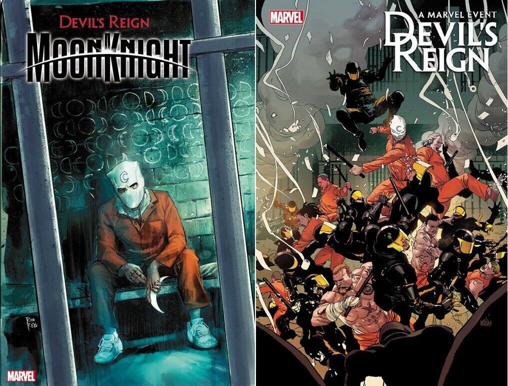 DEVIL'S REIGN MOON KNIGHT #1 SET NM JAIL KINGPIN DAREDEVIL THUNDERBOLTS  ELEKTRA