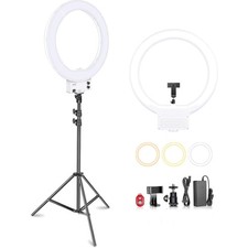 NEEWER 18 Inch LED Ring Light With Tripod Stand 55W Phone Holder