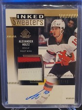 2022-23 SP Game Used #IS-AH Alexander Holtz Inked Sweaters Patch # 1/15