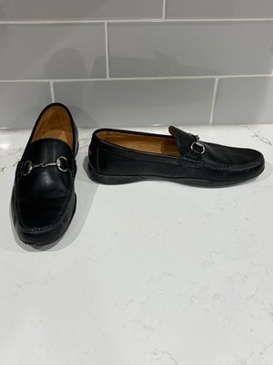 Peter Millar Loafers HorseBit Driving Moc Toe Black/Leather MC0F40 Sz 9w