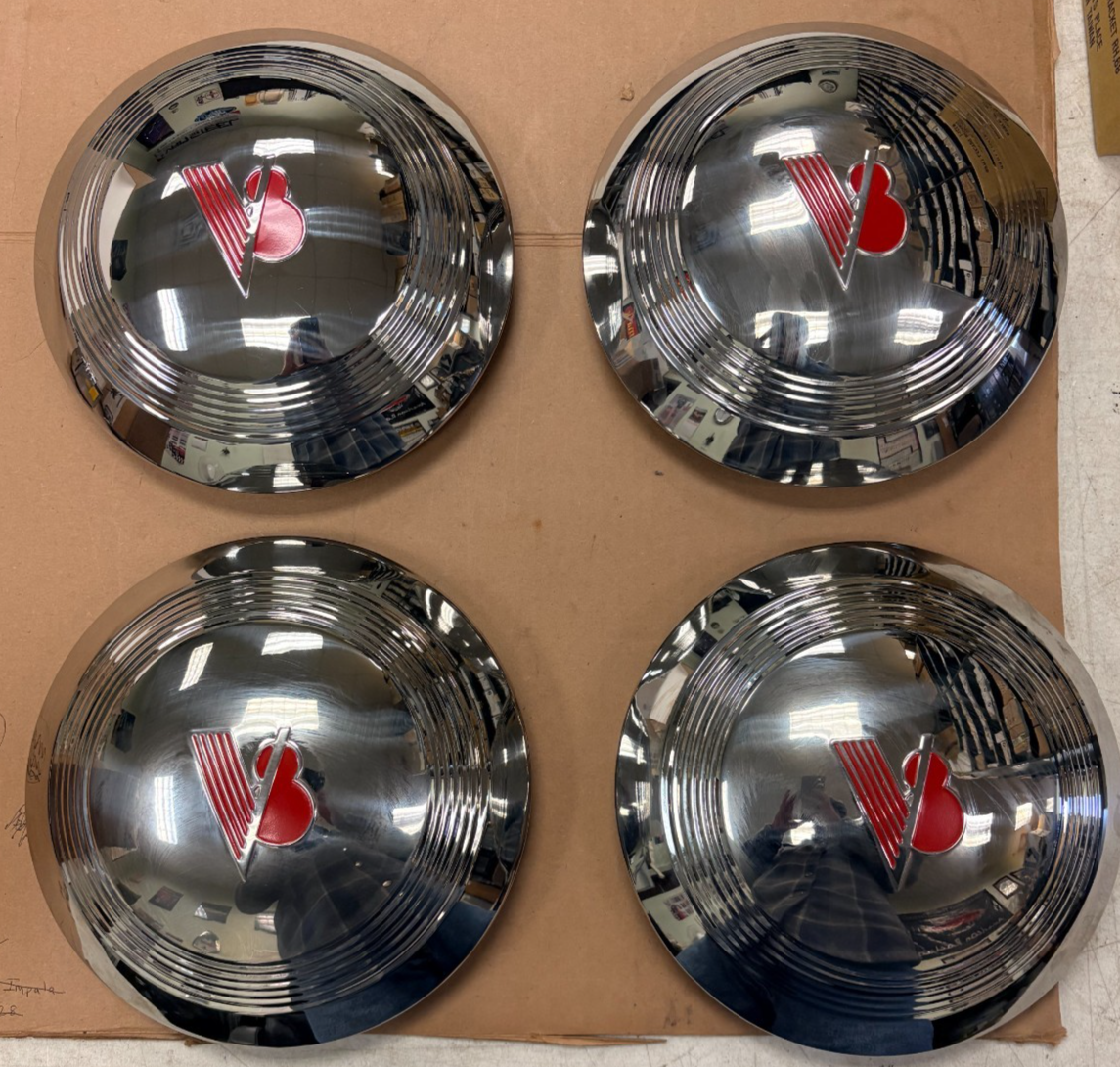 1940 Ford Standard V8 Stainless Wheel Center Cap SET Wheel