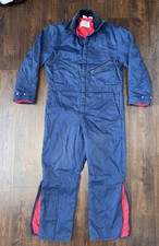 Vintage Walls Blizzard Pruf Insulated Men's Coveralls Blue Size Large Short