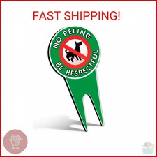 6"x12" No Peeing Dog Sign  Dog Stake for Yard Pick Up After Your Dog Sign  No