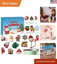 Advent Calendar 2025 - Unique Christmas Straw Lids for 30  40 oz Tumblers