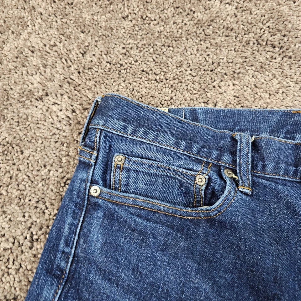 J Crew Jeans Mens 32 (31x33) Slim Fit Dark Wash Denim Stretch Kurabo Japan 770 - Image 3 of 4