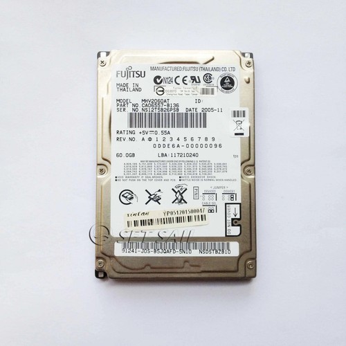 Fujitsu 60 GB IDE PATA 4200 RPM 2.5" MHV2060AT Hard Drive For Laptop Computer - 第 1/2 張圖片