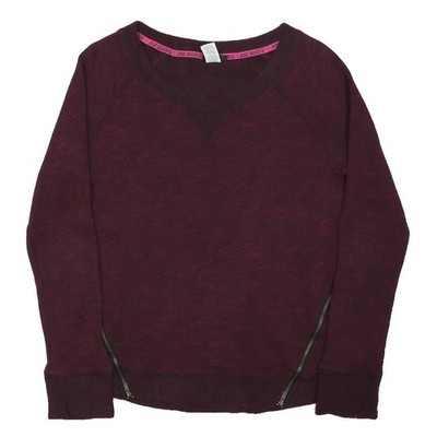JOE BOXER Damen Sweatshirt M Bordeaux Crew Neck Pullover Baumwollmix