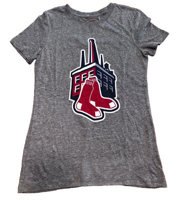 Lowell Spinners Womens Mill Sox t shirt in gray with Spinners back  (010) small