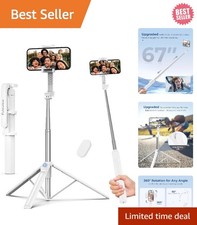 Portable 67 Selfie Stick Tripod for Live Streaming Photography - All Phones