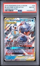 Blastoise & Piplup GX 38/236 Cosmic Eclipse Tag Team PSA 8 Pokemon TCG