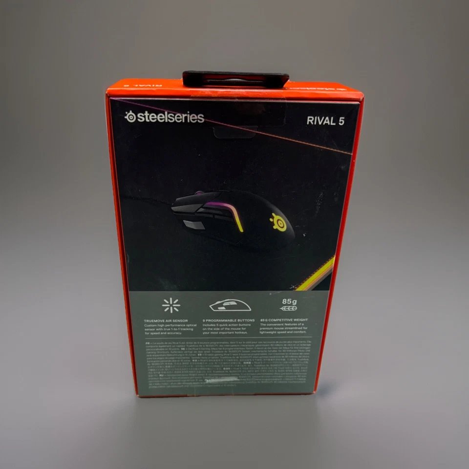 SteelSeries Rival 5 Precision Multi-Genre RGB Gaming Mouse Wired USB-A - Image 2 of 4