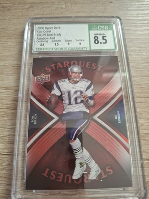 2008 Upper Deck Starquest Rainbow Red Tom Brady #SQ29 CSG 8.5 